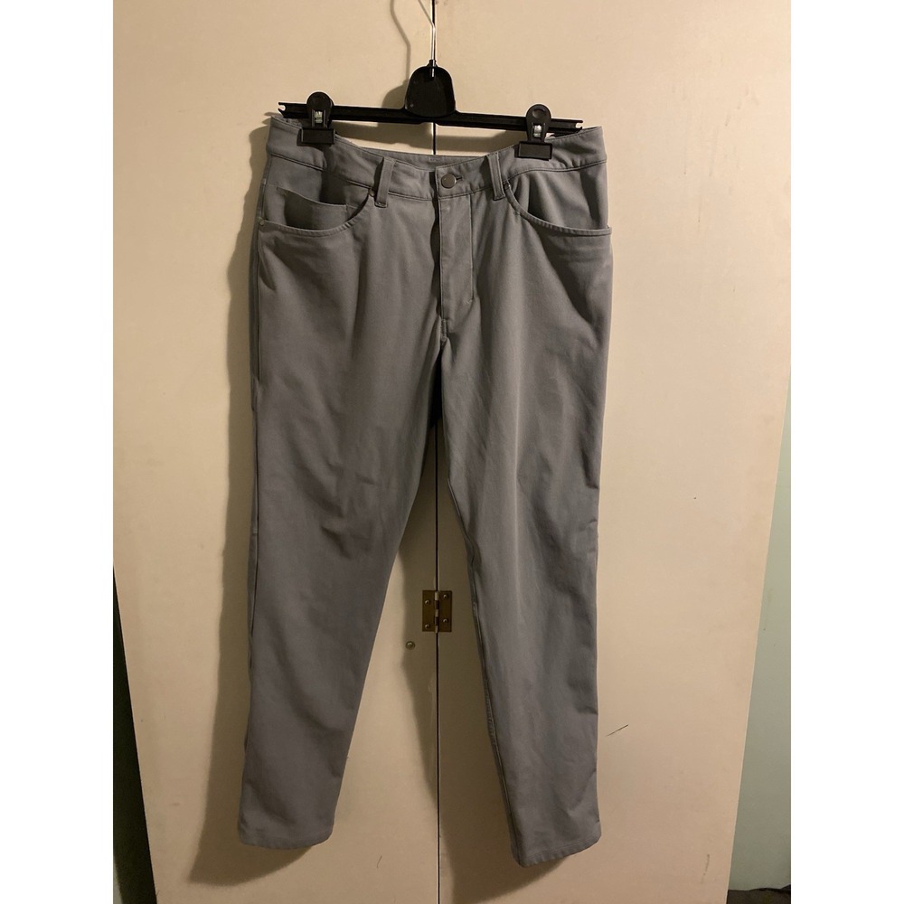 Lululemon ABC Pant Slim Mens 34 Gray Good 5 Pocket Technical Trousers